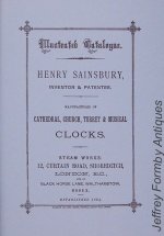 Sainsbury, [Henry]: Illustrated Catalogue of Cathedral, Church, Turret & Musical Clocks