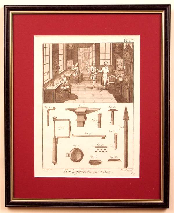 Horological Print - Plate 1 - Workshop and tools