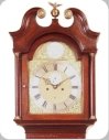 Hood of 8-day oak longcase clock John Safley, Edinburgh c1770